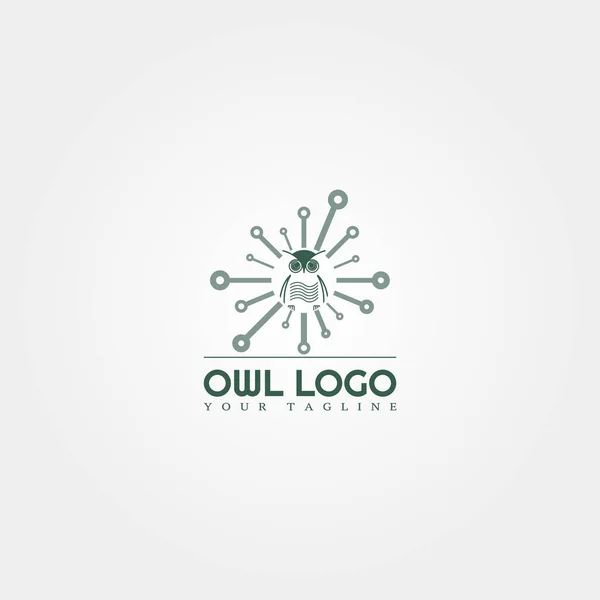 Compartilhando Modelo Logotipo Coruja Logotipo Vetorial Moderno Para Empresa Corporativa — Vetor de Stock