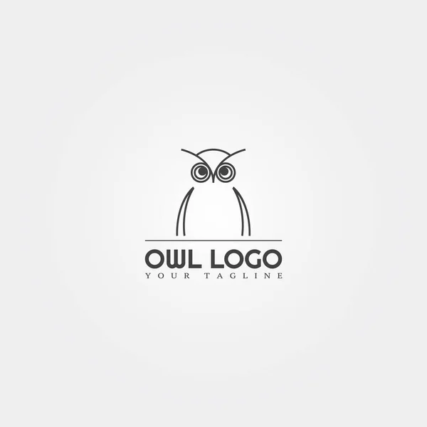 Baykuş logo şablonu, iş kurumları için modern vektör logosu, yaratıcı sembol tasarımı, simge, element, illüstrasyon.