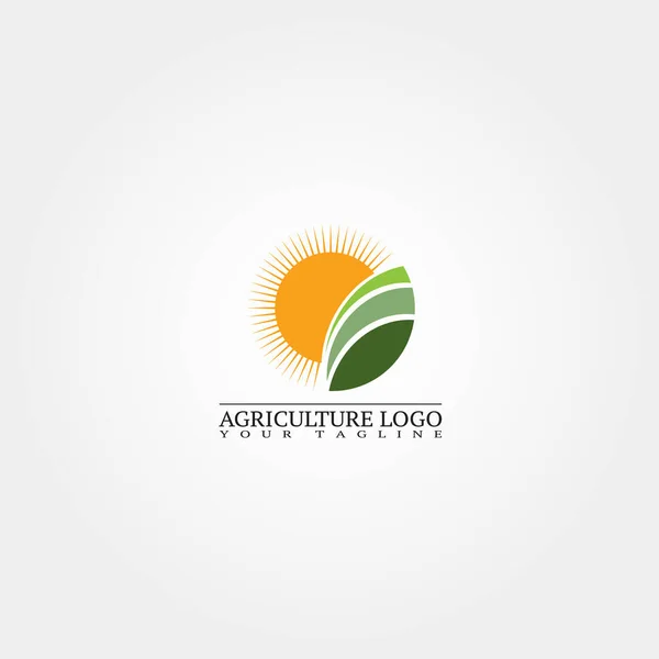 Шаблон Логотипа Сельского Хозяйства Векторный Логотип Бизнеса Иконка Сельского Хозяйства — стоковый вектор