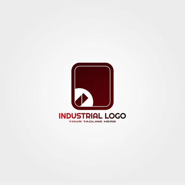 Modelo Logotipo Industrial Logotipo Vetor Para Empresa Sinal Símbolo Indústria — Vetor de Stock