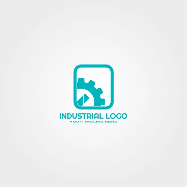Modèle Logo Industriel Logo Vectoriel Pour Entreprise Signe Symbole Industrie — Image vectorielle