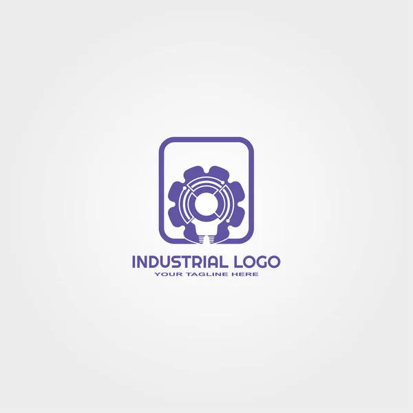 Modelo Logotipo Industrial Logotipo Vetor Para Empresa Sinal Símbolo Indústria — Vetor de Stock