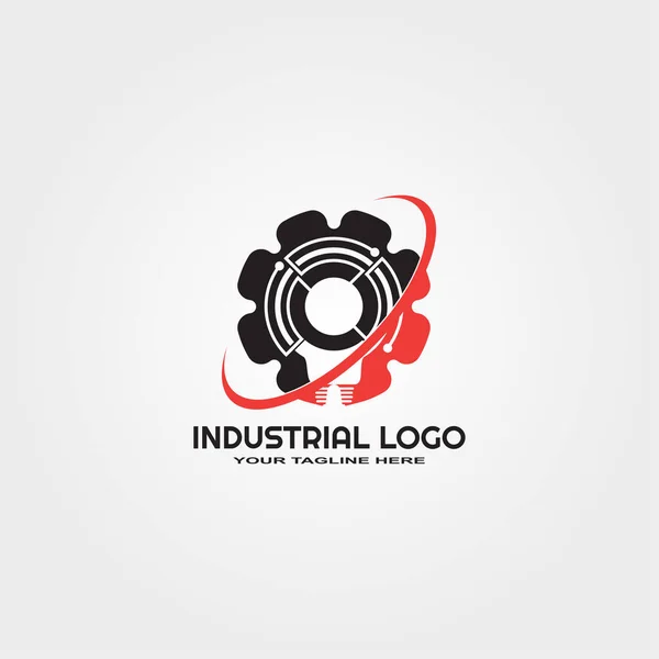 Industrial Logo Template Vector Logo Business Corporate Industry Sign Symbol — Stock Vector