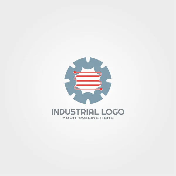 Шаблон Промышленного Логотипа Векторный Логотип Корпоративных Предприятий Знак Отрасли Символ — стоковый вектор