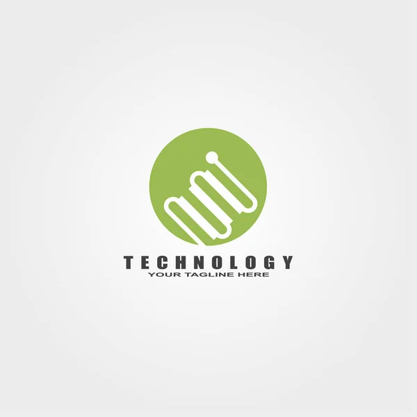 Technologie Logo Vorlage Vektor Logo Für Unternehmen Verbindung Tech Zeichen — Stockvektor