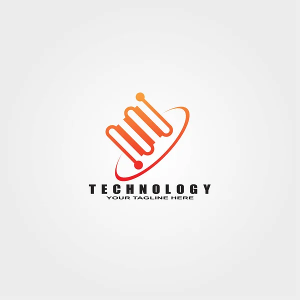 Технологічний Шаблон Логотипу Векторний Логотип Корпоративного Бізнесу Язок Технічний Знак — стоковий вектор