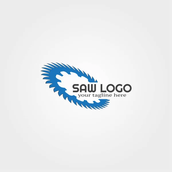 Ξύλινο Πρότυπο Λογότυπο Πριόνι Vector Λογότυπο Για Τις Επιχειρήσεις Εργαλεία — Διανυσματικό Αρχείο