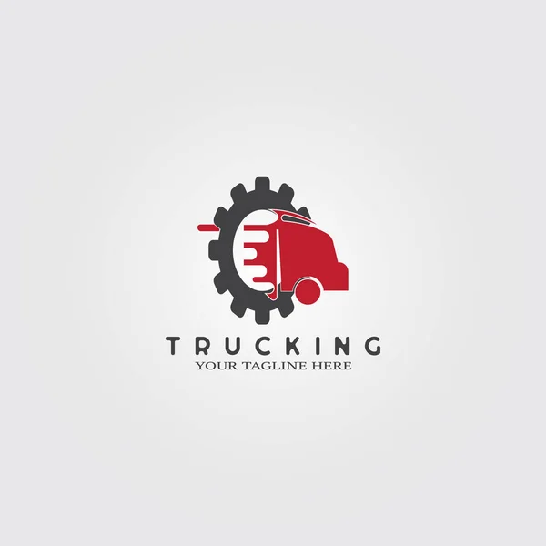 Trucking Transport Logo Vector Logo Voor Zakelijke Bedrijven Levering Van — Stockvector