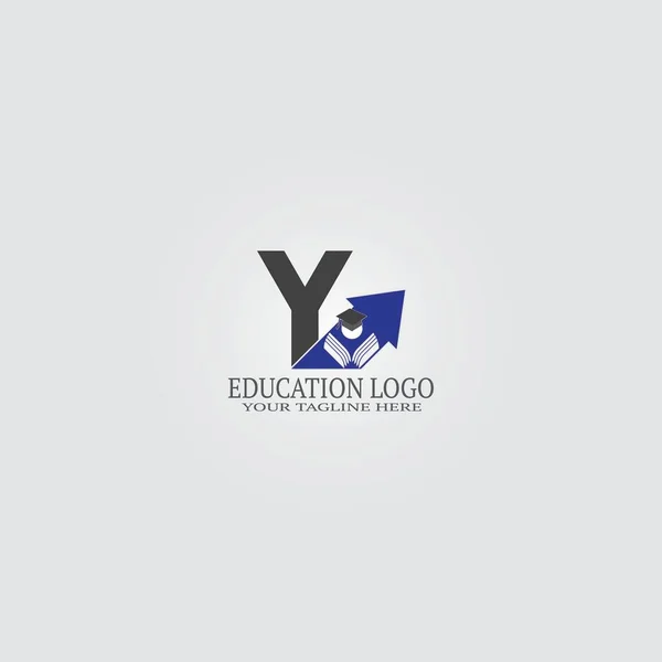 Educación Plantilla Logotipo Con Letra Logotipo Vectorial Para Identidad Escolar — Vector de stock