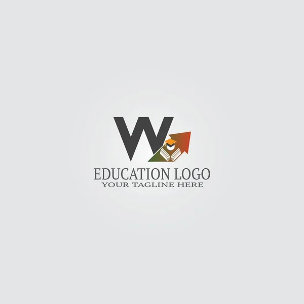 Educación Plantilla Logotipo Con Letra Logotipo Vectorial Para Identidad Escolar — Archivo Imágenes Vectoriales