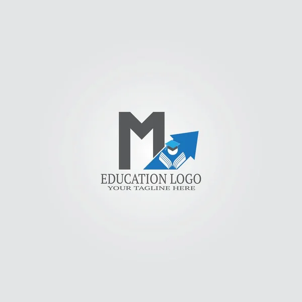 Szablon Logo Edukacji Literą Logo Wektora Dla Międzynarodowej Tożsamości Szkoły — Wektor stockowy