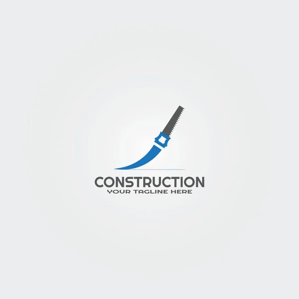 Construction Logo Template Vector Logos Business Corporate Wood Saw Housing — Stock Vector