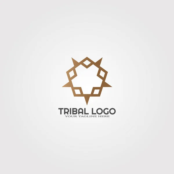 Modelo Logotipo Tribal Abstrato Modernos Desenhos Coloridos Ornamentos Culturais Símbolos — Vetor de Stock