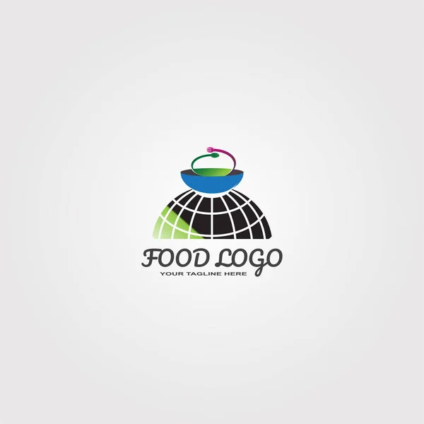 Modelo Logotipo Alimento Logotipo Vetor Para Identidade Negócio Restaurante Símbolo — Vetor de Stock