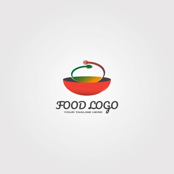 Modelo Logotipo Alimento Logotipo Vetor Para Identidade Negócio Restaurante Símbolo — Vetor de Stock