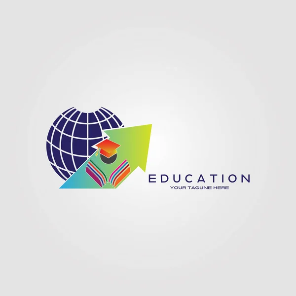 Шаблон Образовательного Логотипа Векторный Логотип Международной Школьной Идентичности Глобальная Школа — стоковый вектор
