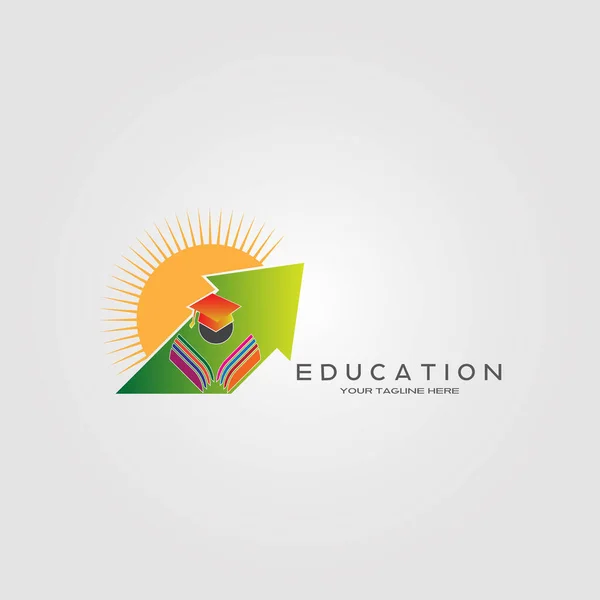 Educatie Logo Template Vector Logo Voor Internationale School Identiteit Globale — Stockvector