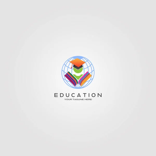 Education Logo Template Vector Logo International School Identity Global School — Vector de stock