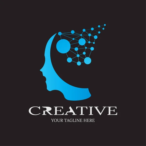Creative Mind Gear Icon Templates Vector Logo Technology Για Επιχειρήσεις — Διανυσματικό Αρχείο