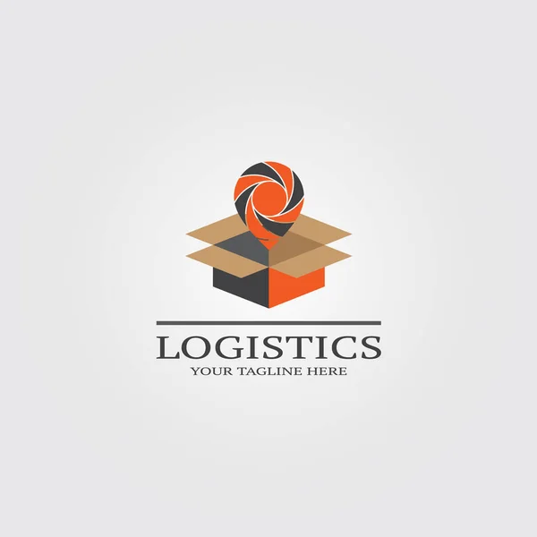 Logistic Logo Plantilla Vector Logo Para Empresa Corporativa Entrega Bienes Vector de stock