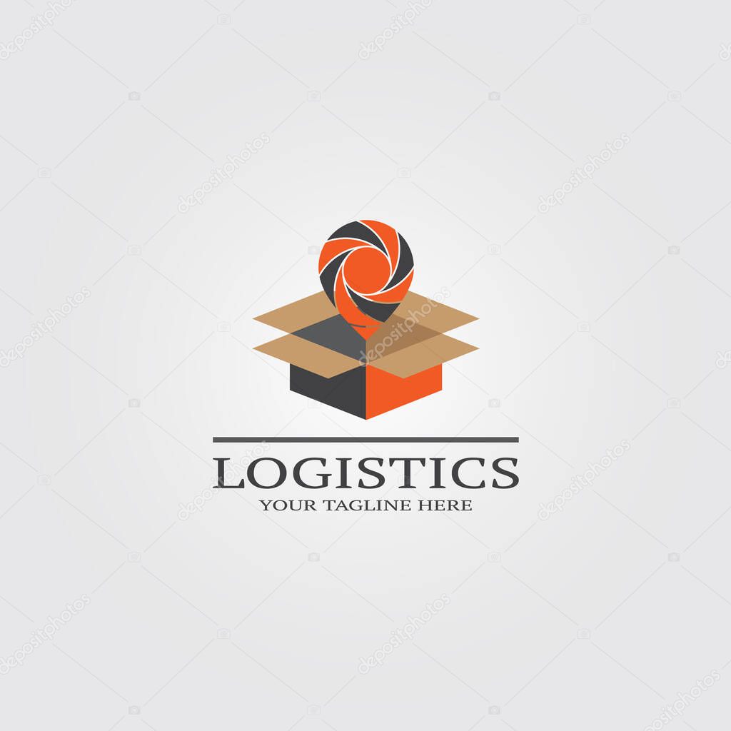 logistic Logo template, vector logo for business corporate, delivery of goods, element, illustration.