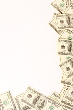 arka plan ile para Amerikan yüz dolar faturaları - dikey