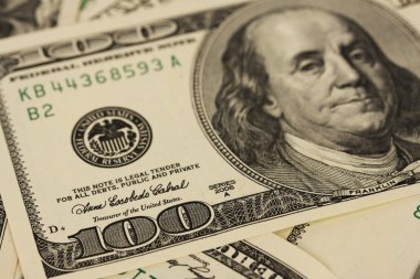 Paralı arka plan Amerikan 100 dolarlık banknotlar
