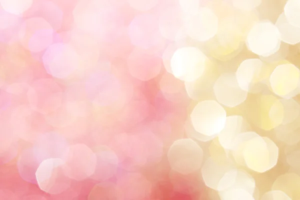 Gold and pink abstract bokeh lights, defocused background — Stock Photo, Image