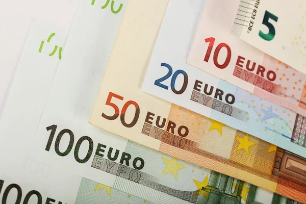 Line of euro banknotes — Stock Photo, Image