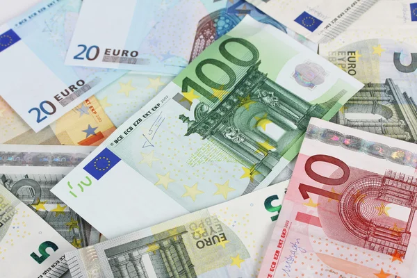 Банкноты евро - фон — стоковое фото