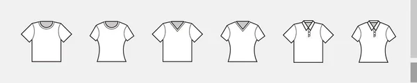 Bílé Tričko Polokošile Límeček Formální Oblečení Kapsou Výrobní Oděvy Reklama — Stockový vektor
