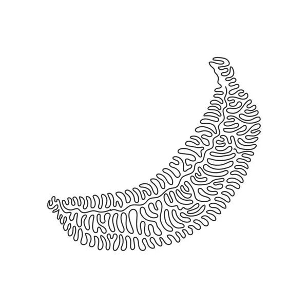 Eine Durchgehende Linie Zeichnet Eine Gesunde Bio Banane Für Die — Stockvektor