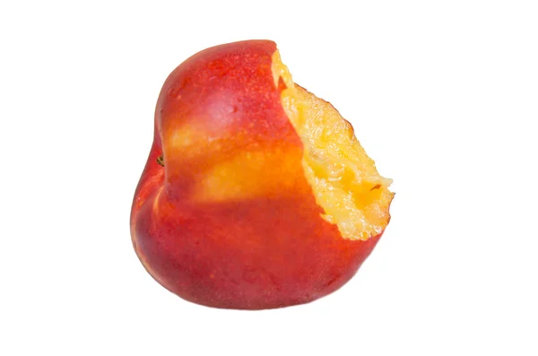 Bitten off nectarine — Stock Photo, Image