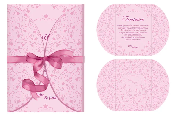 Carte d'invitation avec fond floral — Image vectorielle