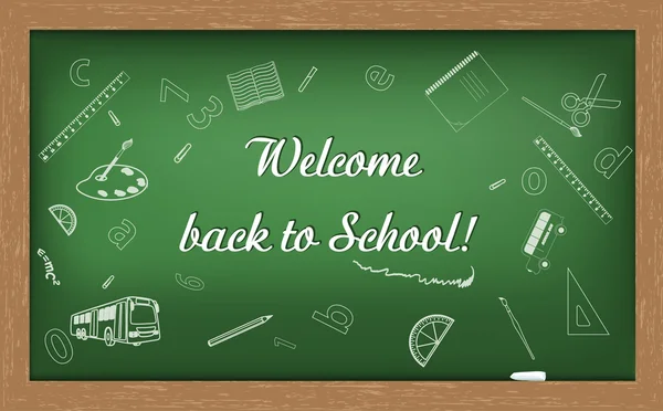 Welcome back to school background — Stock Vector