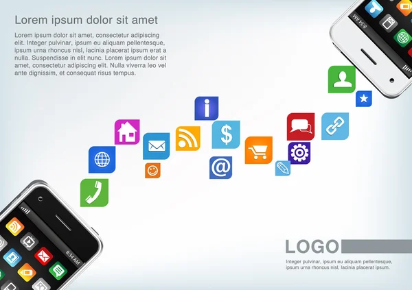 mobil uygulama simgeleri telefon dışarı sıçrama