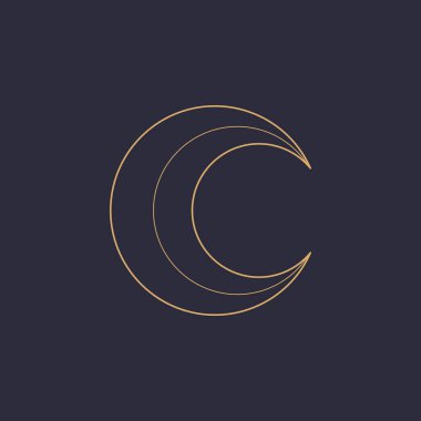 Simya 'nın gizemli mistik sihirli tılsım çizgisi simgesi. Ruhsal okültizm objesi. Liine geometrik rozeti.