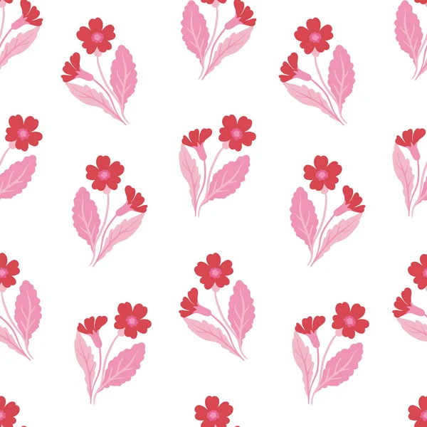 Blommor Sömlöst Mönster Rosa Färg Modern Trendig Matisse Minimal Stil — Stock vektor