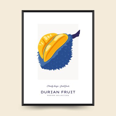 Soyut tropikal meyve posterleri şablonu. Modern moda minimal tarz. Duvar kağıdı, duvar dekoru, baskı, kartpostal, kapak, şablon, pankart için el çizimi tasarımı. 