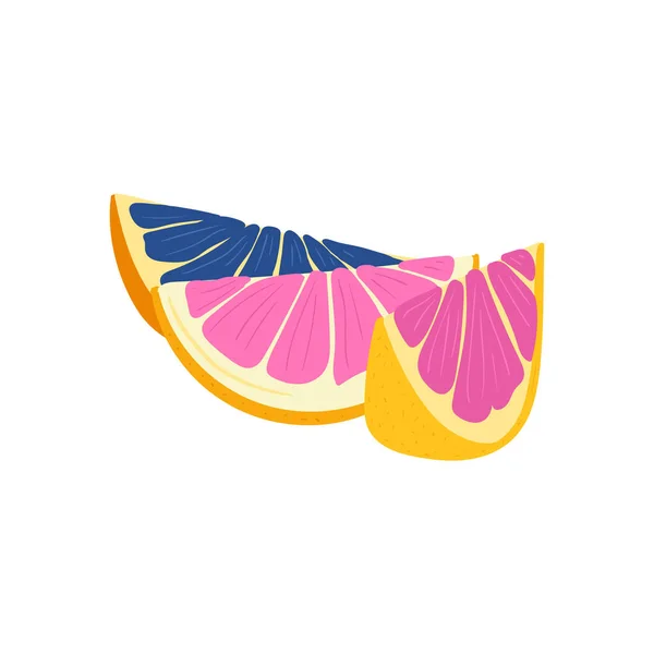Grapefruit Tropical Fruit Graphic Design Elements Ingredients Color Cliparts Sketch — 图库矢量图片