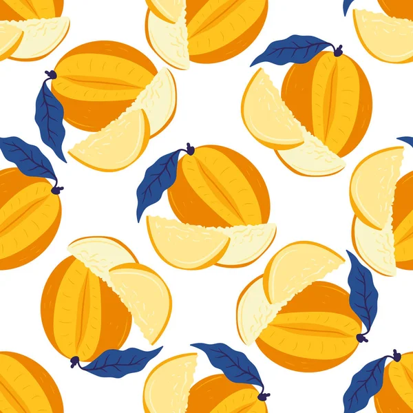 Mango. Elle çizilmiş tropikal meyvesiz desen. Renkli yaz kumaşı için vejetaryen gıda vektörü arka planı tekrarla.