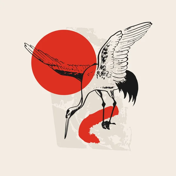 Tradycyjna Japońska Ilustracja Wektora Tradycyjnie Japonii Koncepcja Azjatycka Sztuka Rocznika — Wektor stockowy