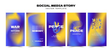 Barış İnstagramı Alıntıları. Sarı ve Mavi Arkaplan