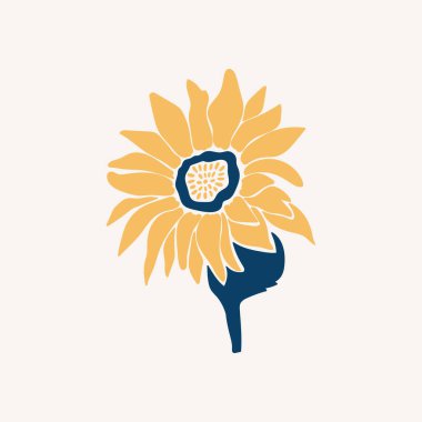 Barış illüstrasyonu. El mavi ve sarı renklerde çizilmiş. Poster, kart ve sosyal medya için vektör.