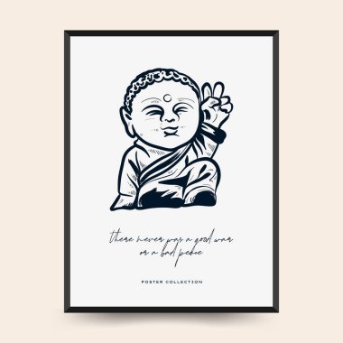 Barış Posteri vektör şablonu. Baskı için düzenlenebilir kart, dahili. Sarı ve Mavi.