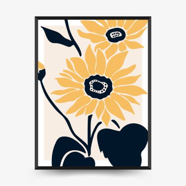 Barış Posteri vektör şablonu. Baskı için düzenlenebilir kart, dahili. Sarı ve Mavi.