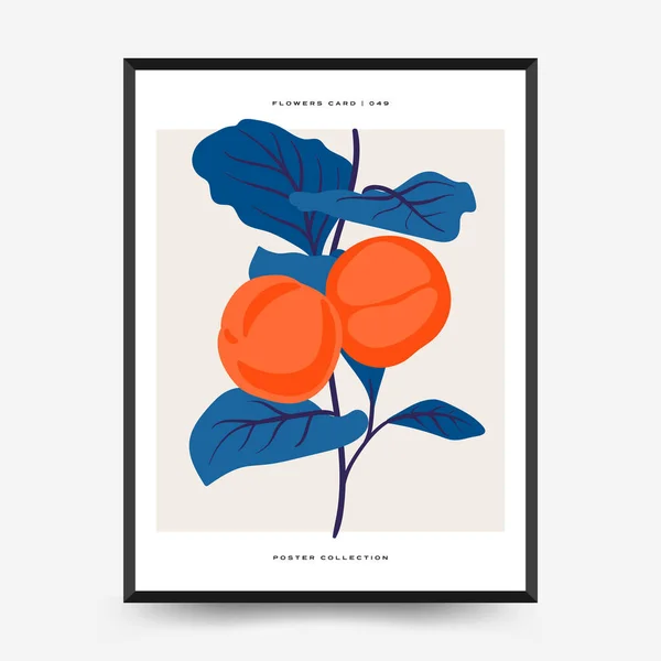 Modello Astratto Poster Floreali Moderno Stile Minimale Alla Moda Matisse — Vettoriale Stock