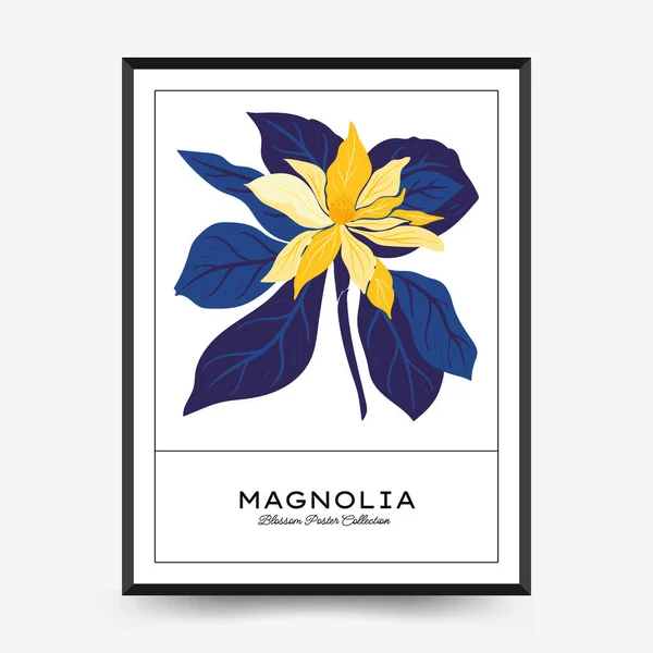 Abstract Floral Posters Template Modern Trendy Matisse Minimal Style — Vettoriale Stock