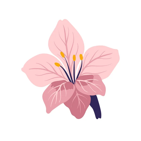 Квіткові Елементи Квітка Зелене Листя Сучасний Стиль Мінімалізму Квітковий Плакат — стоковий вектор