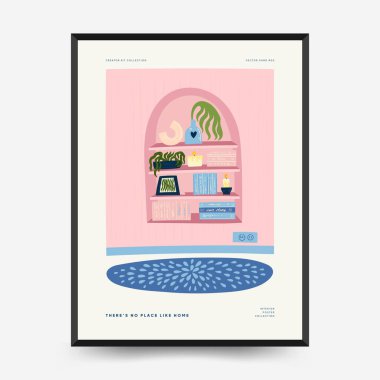 İç posterler şablonu. Modern trend Matisse asgari stili.